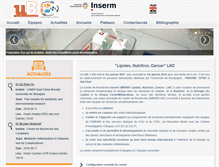 Tablet Screenshot of inserm-u866.u-bourgogne.fr
